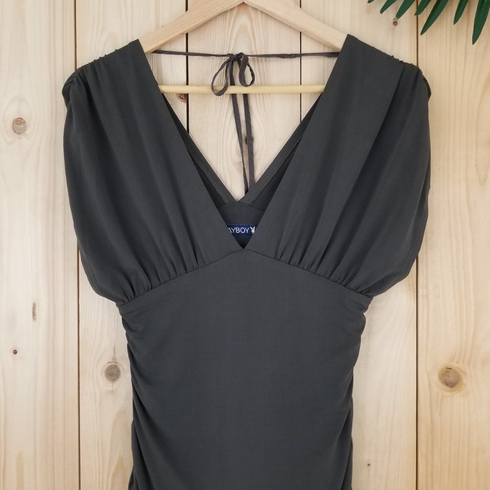 Playboy Ruched Bodycon Dress - Picture 5 of 9